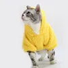 Vêtements pour chiens Sweat à capuche pour animaux de compagnie à deux jambes facile à mettre en polaire en peluche confortable pour le temps doux sweat-shirt confortable hiver