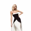 in bianco e nero splendido elegante Prom Dr Strapl maniche donne Fi abiti da sera formale del partito Custom Made Plus Size s0L6 #