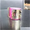 Bangle With Box Fashion Willow Nail Bracelets Bangles Men Women Leather Bracelet Rivet Punk H Stainless Steel Charm Jewelr271B Drop De Otawa