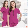 Beauty Sal Workwear Women Short Spaed Spa Uniforms Dentist Healthcare Nurse Scrubs Topps Medical Doctor Scrub Working Clothes B1FQ#