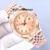 Luxury Watch Rlx Clean Diamond Dail Automatisk mekanisk klocka 41mm Fashion Business Swimming 904L rostfritt stål Armbandsur