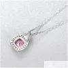 Pendant Necklaces Link Chain 925 Sterling Square For Women Gifts Fine Jewelry Morganite Gemstone Collares Drop Delivery Pendants Dhobw