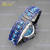 Autres montres Bleu glacé es pour hommes spécial à la mode de luxe diamant quartz pour homme hip hop gothique style de rue horloge livraison directe T240329