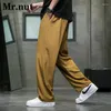 Pantalons pour hommes vêtements en soie glacée unisexe été Cool pantalons grande taille jambe large Harajuku Baggy survêtement mode pantalon décontracté