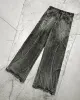 Y2K Jeans con cuciture distrutte Jeans da uomo neri Jeans stile gotico Street Trend Abbigliamento Pantaloni larghi a gamba larga allentati Autunno Ragazzi G6J4 #