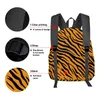 Mochila preto amarelo tigre padrão textura mulheres homem mochilas escola à prova dwaterproof água para estudante meninos meninas sacos de portátil mochilas