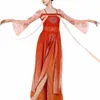 Trajes de dança clássica para mulheres Han Tang Dynasties Flowing Body Charm Chinês Dance Performance Costume Stage Outfit k4Fp #