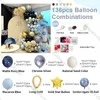 Party Decoration 136pcs Space Theme Balloons Garland Gold Blue Silver Balloon Two The Moon Baby Shower Birthday Gender Reveal Galaxy Themed