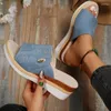 Scarpe eleganti da donna Pantofole lampeggianti estive Decorazione a cuore Punta aperta Pantofola con tacco in pendenza Calzature per diapositive casual comfort per adulti da donna per adulti