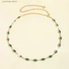 Ceintures de chaîne de taille rétro en métal, haute touche, robe de chaîne de taille en jade avec accessoires de chaîne à la mode Y240329