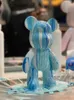Novidade Itens DIY Escultura de Urso Fluido Feito à Mão DIY Graffiti Urso Escultura de Tijolo Feito à Mão Pai Infantil Brinquedo Pintura Fluida Escultura de Urso ViolentoL2403