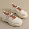 Kleiderschuhe 2024 Frühlingsplattform Lolita Mary Jane Frauen Schule Uniform JK Schülerin weibliches Mädchen Runde Zeh Vintage Oxford