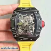 Mens Watch Designer Watches Movement Automatic Luxury Mechanics Watch Classic Red Black Yellow 고무 나