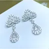 Stud Earrings Crown Glitter 925 Sterling Silver Imported High Carbon Diamond Precision Edition Wedding