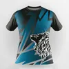 Voetbaluniformen voor heren Sneldrogende T-shirts Training Badminton Bedrukte T-shirt Ademende tafeltenniskleding 240318