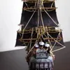 Modèle de matériau en papier perle noire en forme de bateau Pirate pour ventilateur militaire, cadeau exquis, bricolage fait à la main 240319