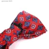 Bow Ties Fashion Paisley Bow Tie For Men Women Classic Floral Bowtie For Party Wedding Bowknot Adult Mens Bowties Cravats Red Tie Y240329