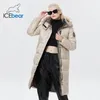 Icebear 2023 Зимняя куртка Fiable Женская теплая парка с капюшоном из био-пуха Парка высокого качества Женское стеганое пальто GWD20155D f9wK#