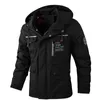 남성용 재킷 가을 겨울 남성 후드 윈드 윈드 브레이커 야외 재킷 패션 단색 긴 소매 지퍼 포켓 두껍게 따뜻하게