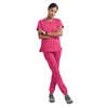 Yeni Tasarım Hastanesi Scrubs Set Hemşirelik SPANDEX VE Tıbbi Üniformalar Streç Hemşire Üniforma Uygun Scrubs Kadın Scrubs Setleri W4RB#