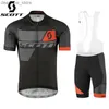 Vestes de cyclisme Uniforme de vélo veste pour hommes Scott à manches courtes hommes parachutisme chemise professionnelle bavoir jersey 2024 chemise d'été vtt vélo printemps set24329