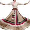 Tibetanska dansföreställningar Kostymer Kvinnlig konstexamen Övning Kjol Stor svängkvalitet Examinati träningskläder A54S#