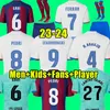 BARCELONA Soccer Jerseys Barcelona PEDRI LEWANDOWSKI GAVI 23 24 Kit LAMINE YAMAL JOAO FELIX ARAUJO DE JONG Long Sleeve camiseta de futbol Football Shirt Men Kids Set