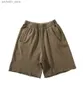 Herren-Shorts, dicke Herren-Shorts aus Baumwolle, 380 g, Fitness-Shorts, Fitness, Jogging, Fitnessstudio, graue Herren-Shorts, schwarze Reißverschlusstaschen, Q240329