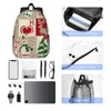 Backpack Christmas Pattern Large Capacity School Notebook Fashion Waterproof Adjustable Travel Sports