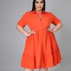 FI plus storlek Casual Blus Dr Elegant Ruched Party Ladies Dres for Women Vestidos Office Clothing Summer 5XL N98Q#