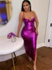 Jusahy Midnight Club Purple Maxi Dr for Women Fi ne y2k Sexig Backl Strap Skinny Slim Party Outfits Summer Trend O8K4#