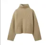 24-Toteme Loose Fit Turtleneck Knit Top Women's Sweaters