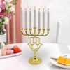 Candle Holders 7 Branches Holder Hanukkah Chanukah Menorah Ornament For Banquet Wedding Holiday Anniversary Party Home Decor