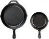 Cookware Sets Cast Iron Set. 2 Piece Skillet (10.25 Inches And 6.5 Inches)