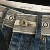 Letters Weave Jeans Pants Ladies Designer Jean Pant High Waist Denim Trouser Girls Personality Design Pant Soft Jeans