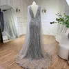 Sirène gris arabe serene Sirène gris élégant Cape Sleeves Luxury Pergeding Evening Dres Gowns for Women Wedding Party 2024 LA72289 M1XT # #
