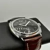 Relógios de luxo Mens Panerrais Relógios de pulso Designer Radiomir 45 8 dias Manual de reserva de energia eólica Pam 45mm Pam00268Aço inoxidável completo à prova d'água de alta qualidade