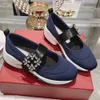 2024 Spring New Water Diamond Button kardborrtyg Casual Sports Round Head Matsuke Tjock Sole Dad Women's Shoes