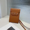 2024 neue Schwein Nase Gold Taste Telefon Tasche Mini Umhängetasche Kleine Geld Kopf Schicht Rindsleder Litschi Muster Taille Taschen