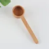 Scoops de café 2pcs à la maison noire noix à mesurer la cuillère cuisine longue et courte poignée en bois