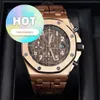 AP Casual Wrist Watch Royal Oak Offshore Series Mens Watches 42mm Diameter Precision Steel 18K Rose Gold Gentleman Casual Watch 26470or.OO.A099CR01