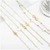 Cavigliere 5 pezzi / set Bracciale da spiaggia in oro Sier Mano di Hamsa Infinity Love Heart Cavigliera Vacanza estiva Set di gioielli con catena a forma di goccia Consegna Dhqbf