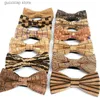 Bow Ties Trendy Checkered Cork Towce Men Men Drewno Ziarna Kowarnia Drewno Drewno Akcesoria Western Akcesoria Western Bow Towię Y240329