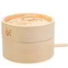Bambu de caldeiras duplas a vapor para sobremesa com alimentos de madeira acessórios de cozinha de madeira redonda no vapor