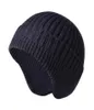 Unisex Gestrickte Winter Warm Camping Reisen Radfahren Erwachsene Täglich Solide Beanie Hut Hause Outdoor Arbeit Abdeckung Garn Ohrenklappen2947527