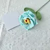 Dekorativa blommor Hand-crochet Flower Rose Bouquet Artificial Homemade Sticked Woolly Wedding Home Decoration Kid Gift