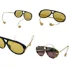 Innovativa män designer solglasögon skyddar ögon oval lila brun adumbral lins acetat modeglasögon hållbar lunett de soleil glasögon guldton GA0136 C4