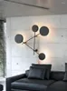 Wall Lamps Nordic Iron Geometric Lamp Living Room Decoration Round Modern Simple Bedroom Bedside Led Designer