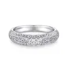 Cluster Rings GRA Certified 2 8mm Moissanite Diamond Bridal Set for Women 925 Silver Plated 18k Gold Wedding Band förlovningsring