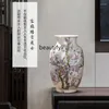 Vasos Jingdezhen Cerâmica Vaso Vaso Grande Chinês Sala de Estar Arranjo Decoração Decoração Armário de TV Ornamento Artesanato